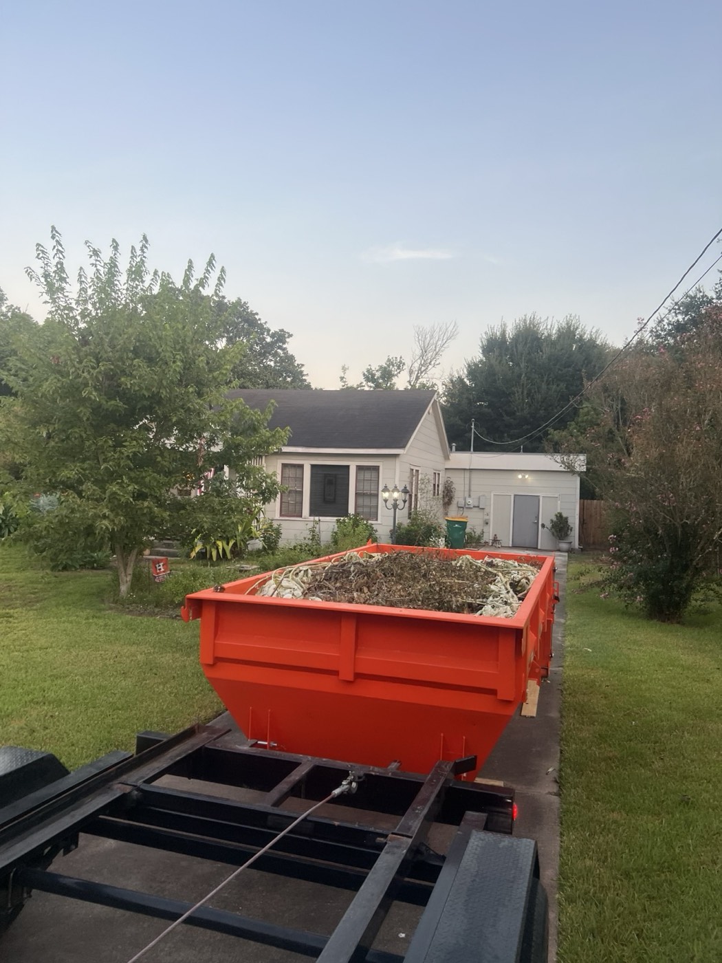Load of yard debris ready for haul-off