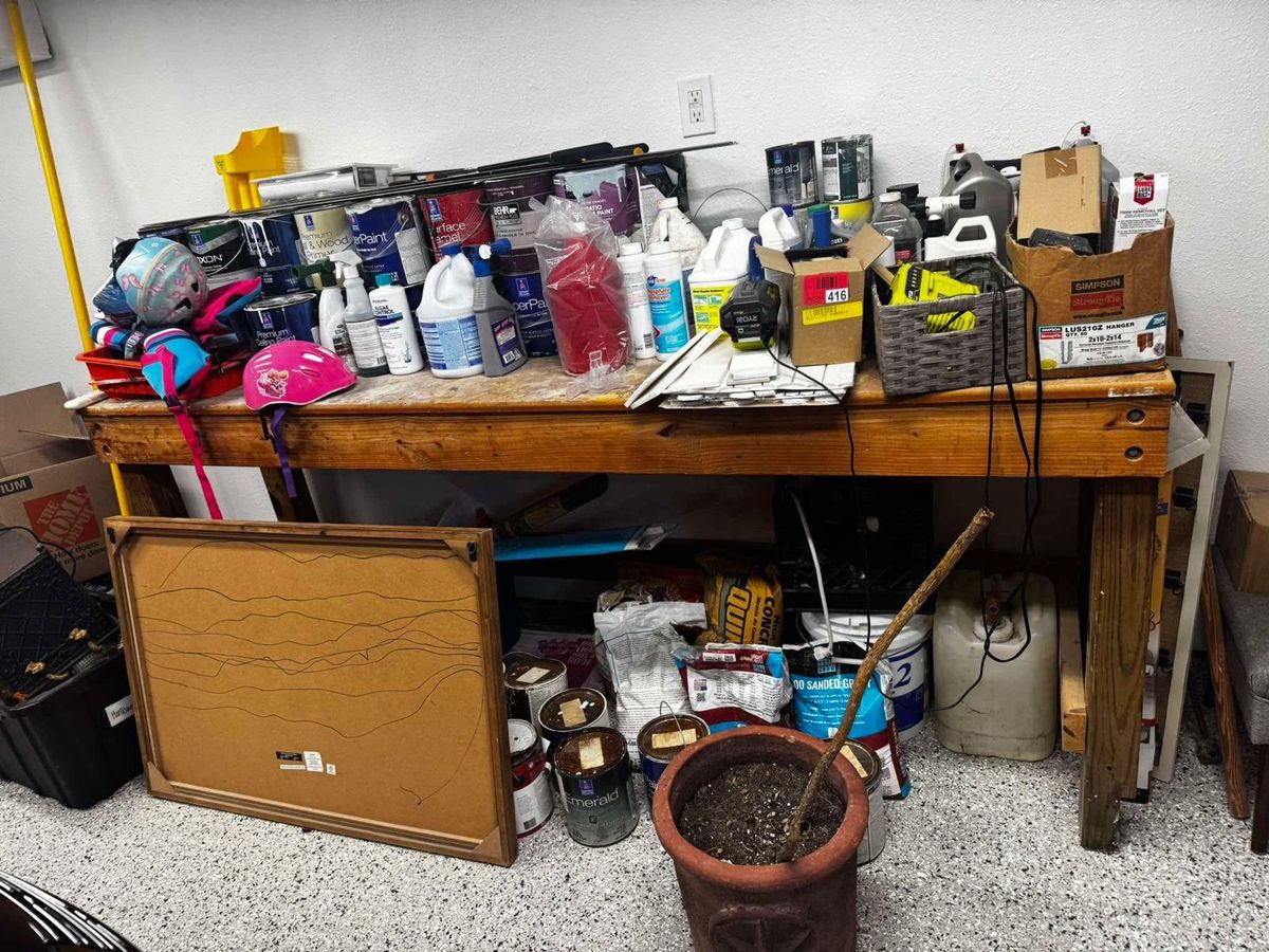 Garage and workshop cleanout in progress